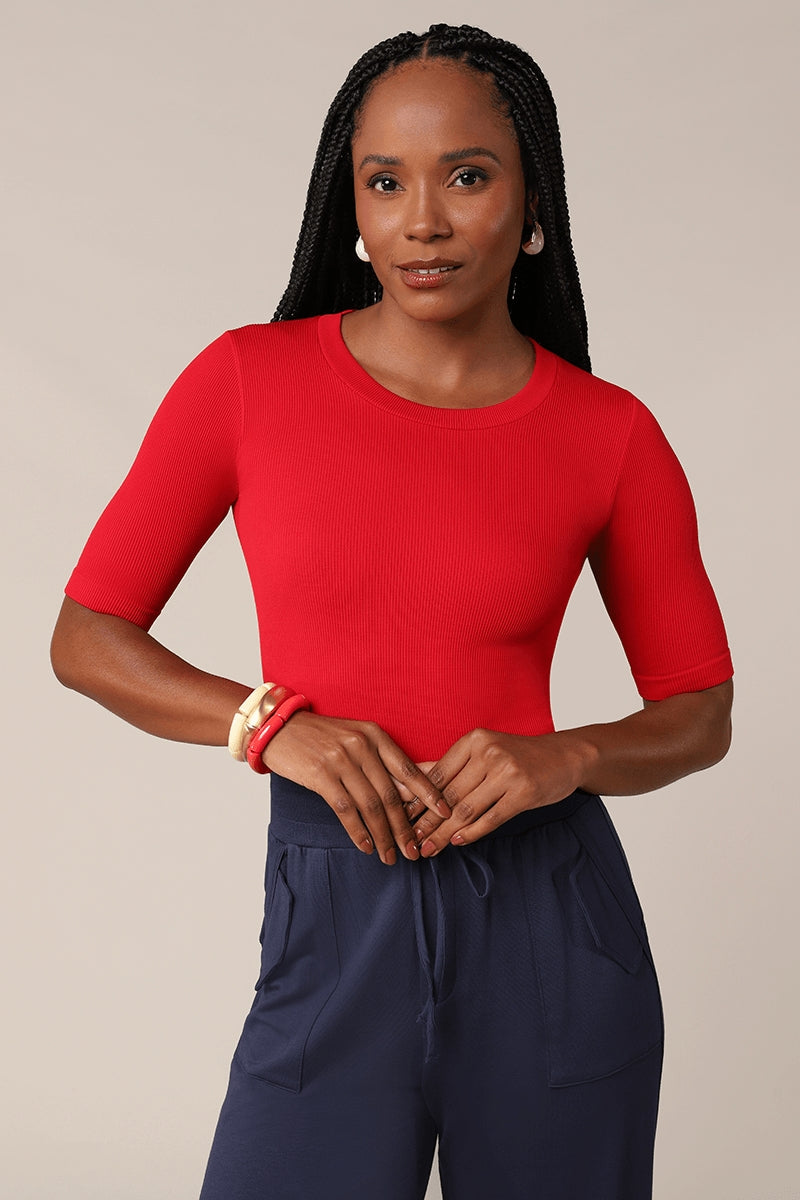 Blusa Manga Curta Ribana Scala
