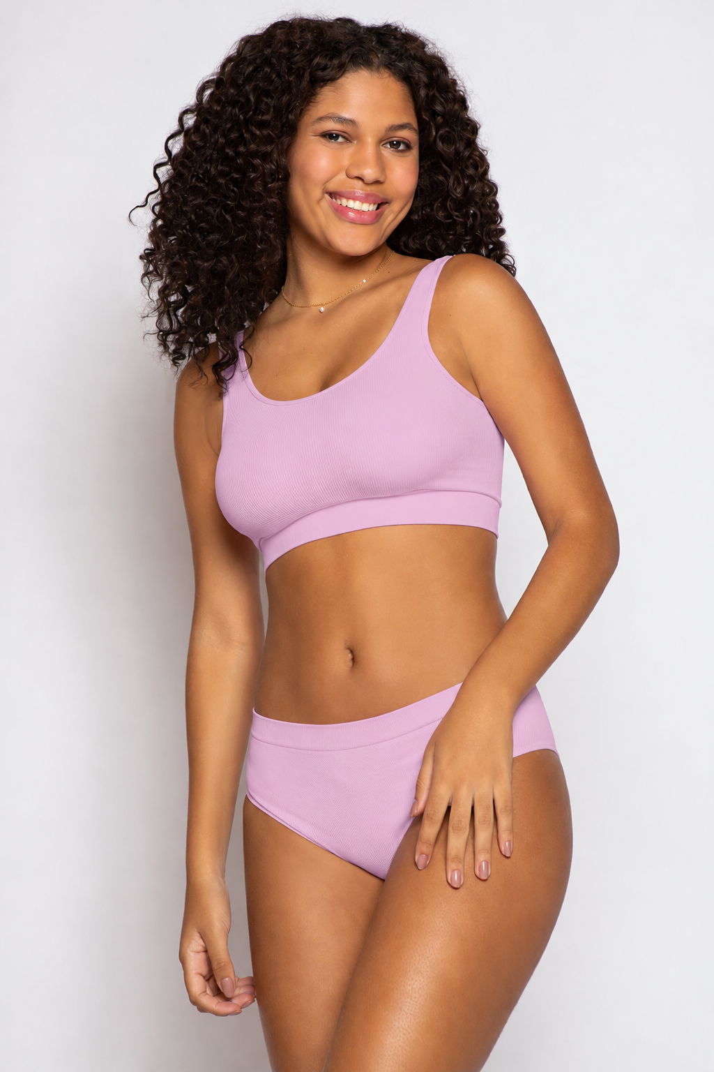 Calcinha Microfibra Clássica Canelada Violet Scala