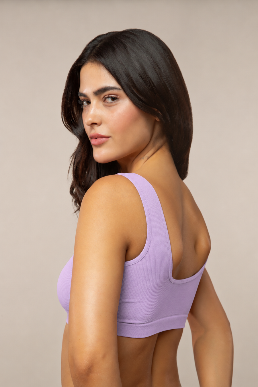 Sutiã Top Decote Princesa Franzido Violet Scala