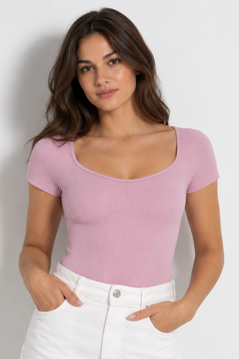 Blusa Cropped Manga Japonesa Violet Scala