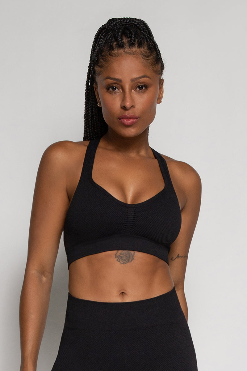 Top Decote Princesa Alças Fractal Preto Scala