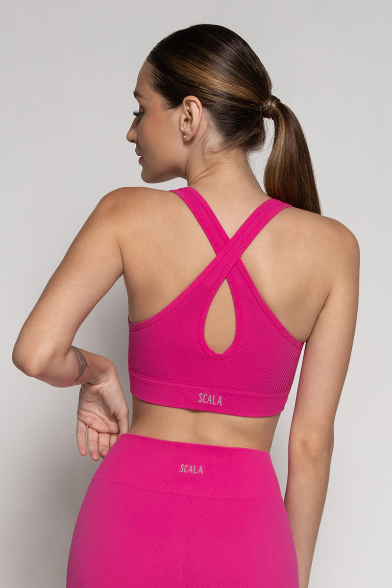 Top Decote Princesa Alças Fractal Pink Strong Scala