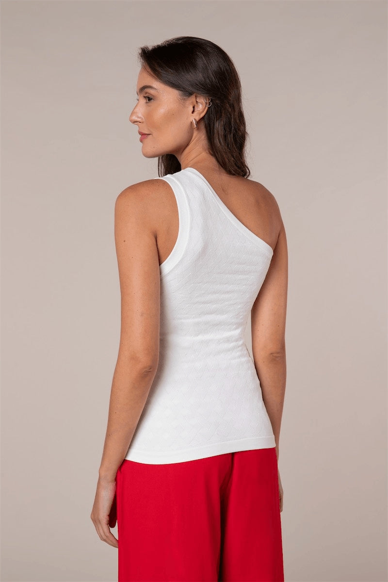 Blusa Um Ombro So Tricot Scala