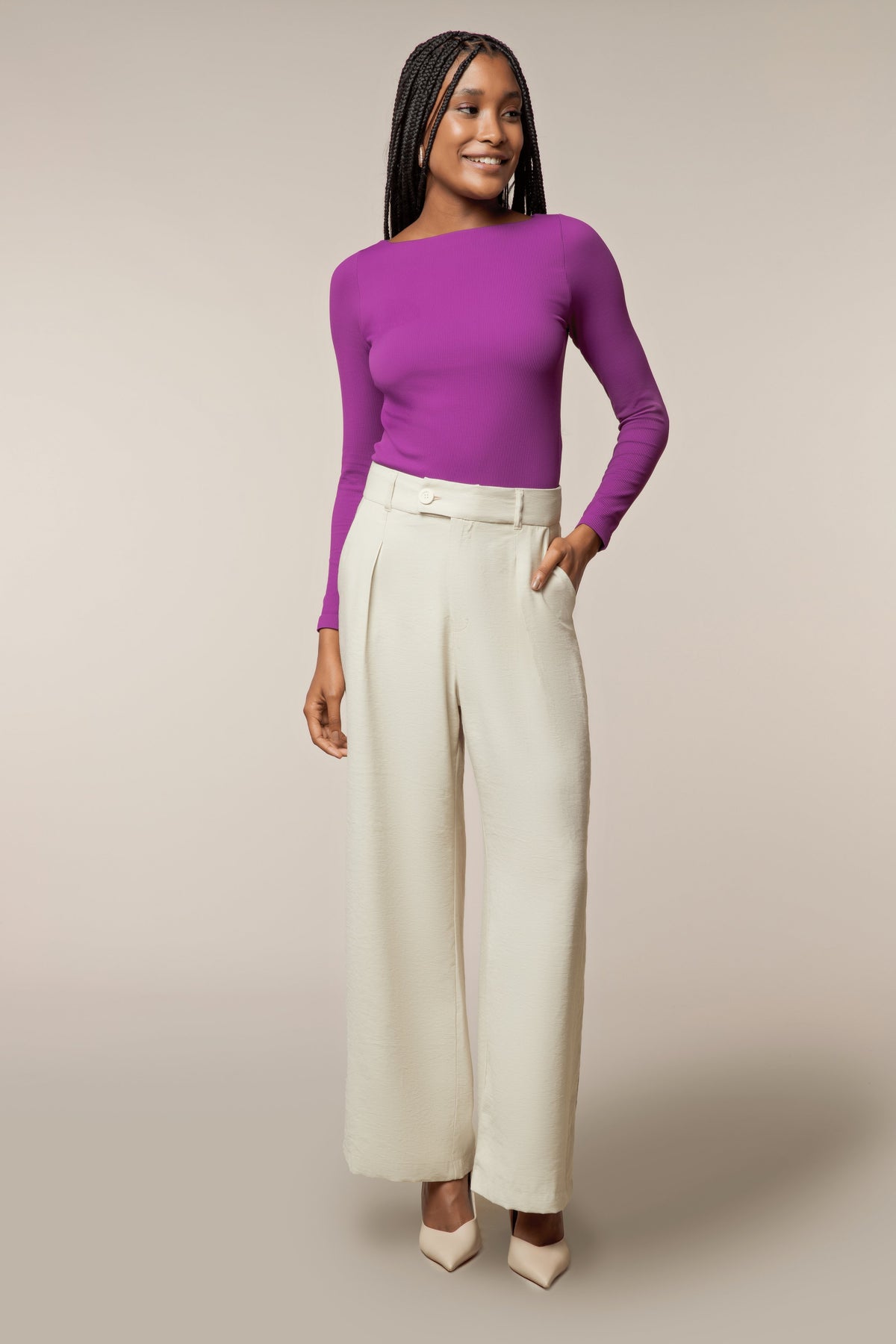 Blusa Manga Longa Decote Canoa Scala