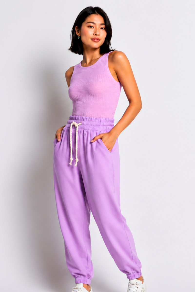 Calça Jogger Cintura Alta Viscose Scala