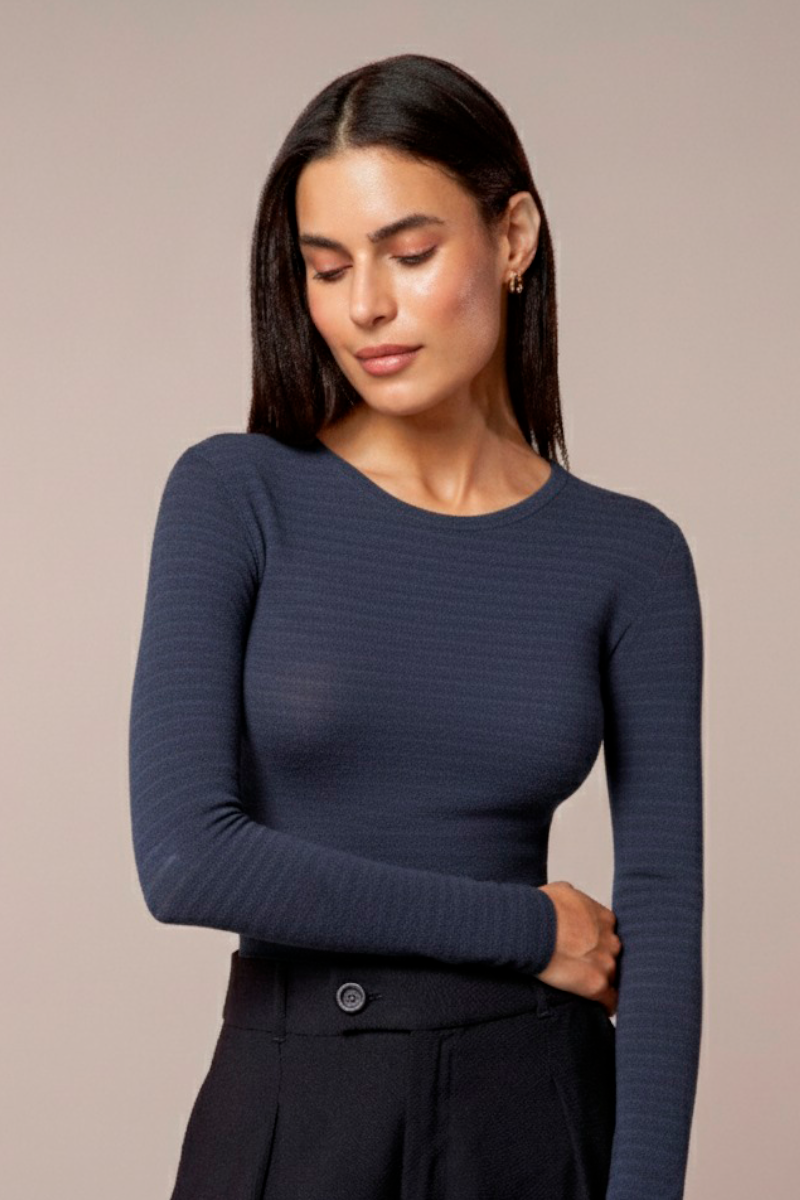 Blusa Sem Costura Decote Careca Scala