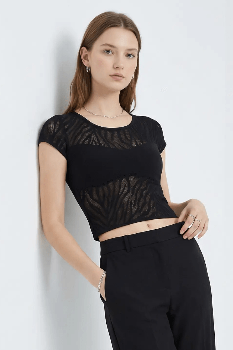 Cropped Vazado Zebra Scala LD