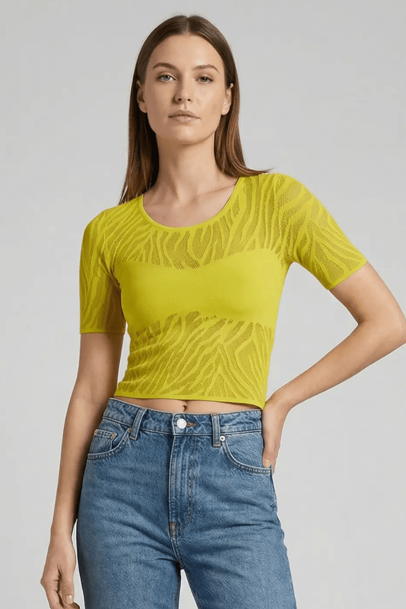 Cropped Vazado Zebra Scala LD