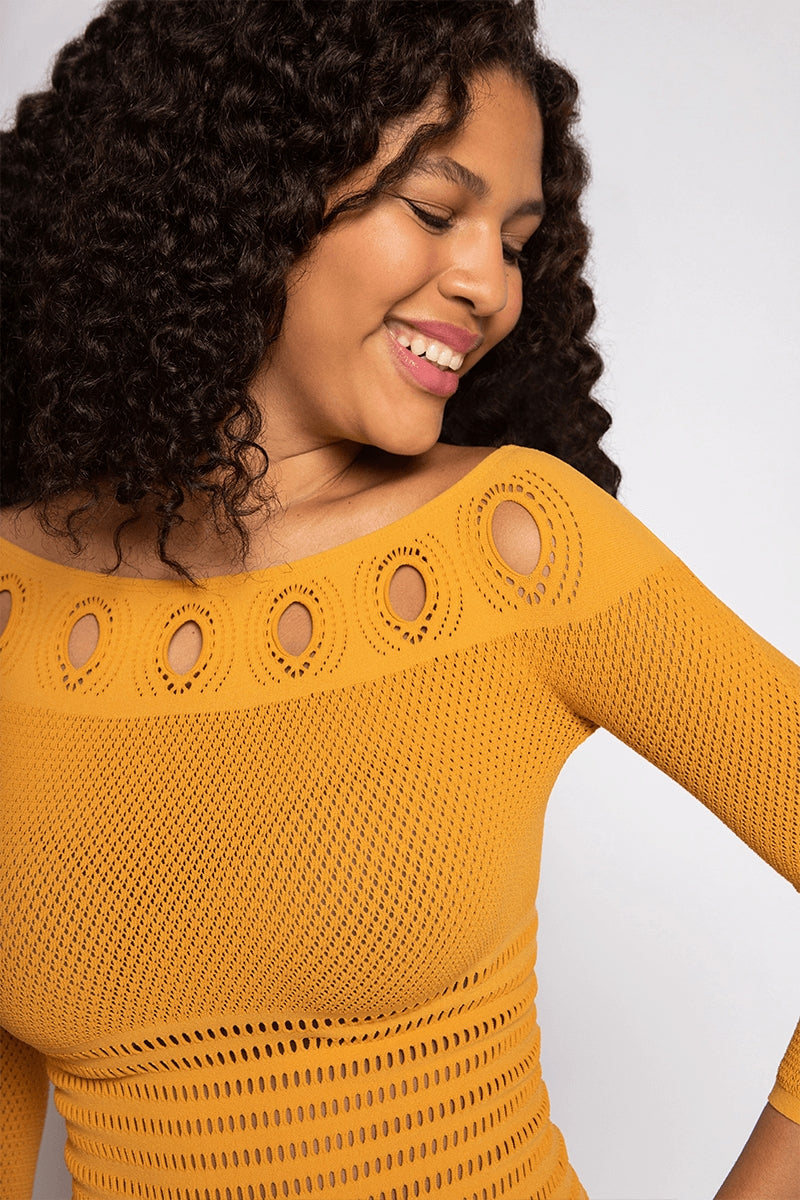 Blusa Ombro A Ombro Manga 3/4 Scala LD