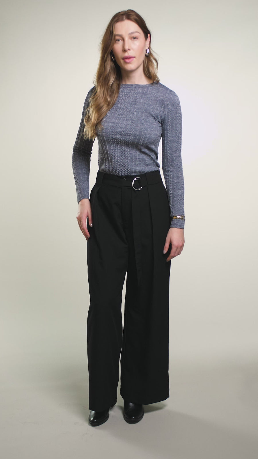Blusa Decote Careca Jacquard Scala